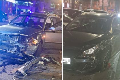 accident serios in pitesti doua masini distruse