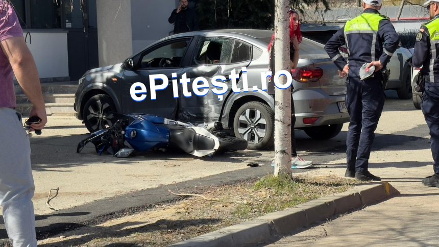 Accident extrem de grav cu motociclist in Pitesti