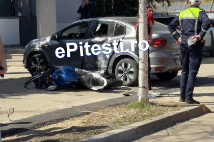 Accident grav cu un motociclist in Pitesti