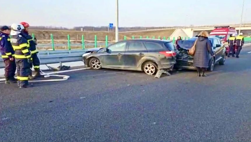 Blocaj pe DEX12 Accident langa Albota trafic perturbat