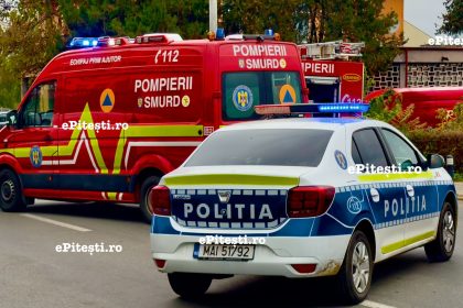 Carambol langa Pitesti Pieton accidentat pe trecerea de pietoni aproape de