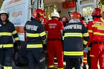 Momente de groaza in Arges O persoana prinsa sub