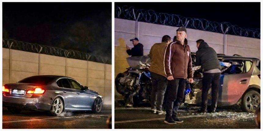 Pitesti Accident grav in Trivale Un BMW facut praf