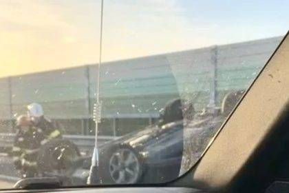accident grav pe dex pitesti craiova vehicul rasturnat