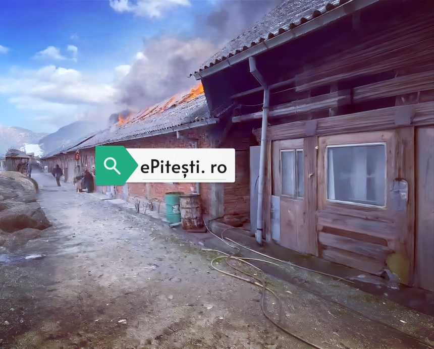 incendiu sever in arges imagini video exclusive de la locul incidentului