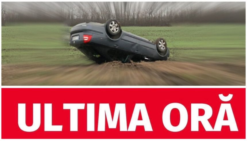 Accident in Arges Barbat prins in automobilul rasturnat