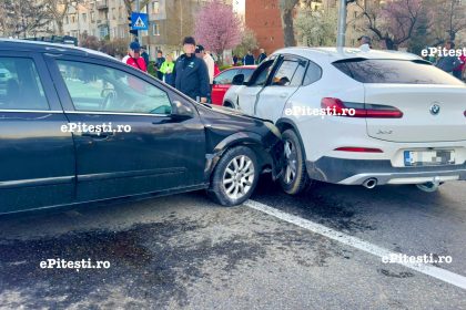 Piteshti Accident cu un BMW Mai multe victime si trafic afectat