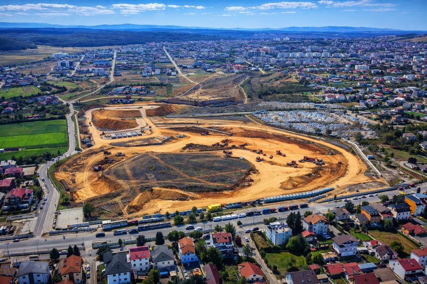 Super stadionul din Trivale surprins din drona Cele mai recente imagini