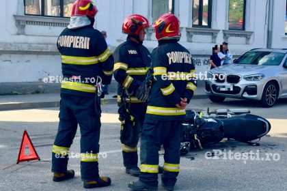 Accident in Arges Motociclist implicat in incident