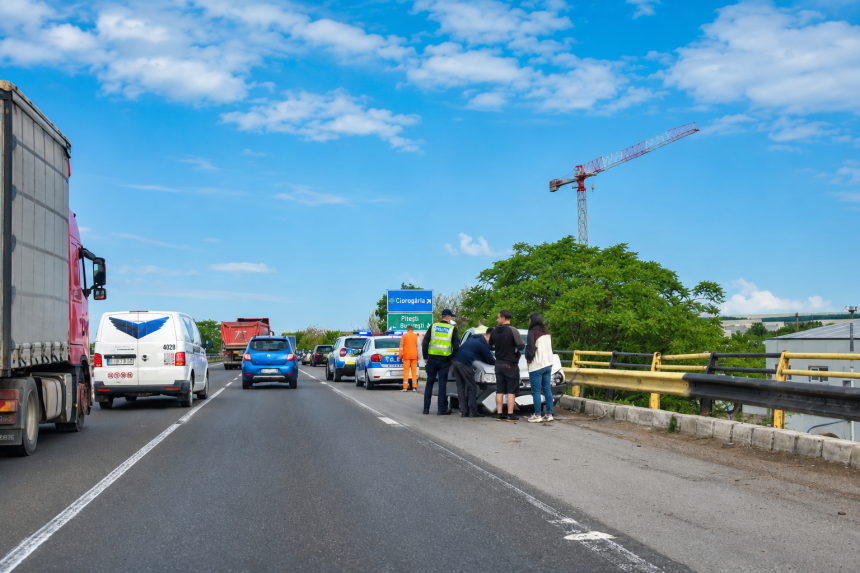 Accident pe autostrada A1 Trafic blocat in directia Pitesti
