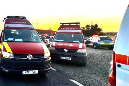 Haos pe A1 dupa coliziunea a doua basculante