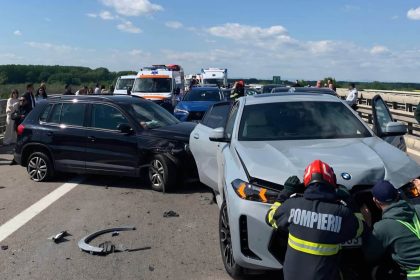 Haos pe Autostrada Accident in care sunt implicate 7 masini