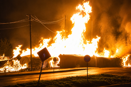 incendiu devastator in Arges