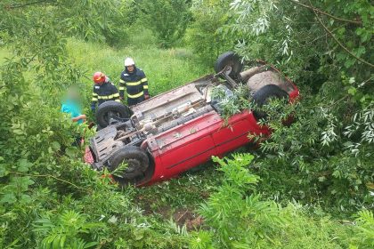 Accident grav in Arges A rasturnat masina si a ajuns