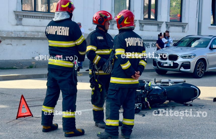 Accident in Arges Un motociclist a fost internat la spital