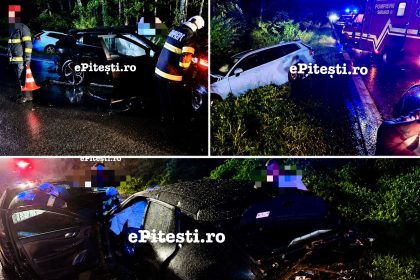 Arges Accident pe DN7 Vehicule avariate