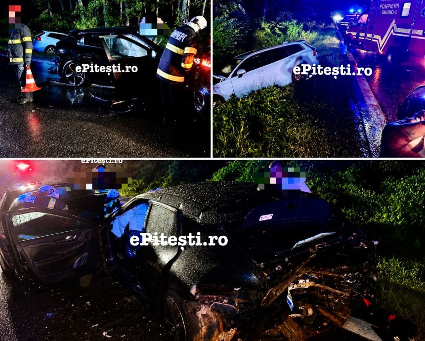 Arges Accident pe DN7 Vehicule avariate