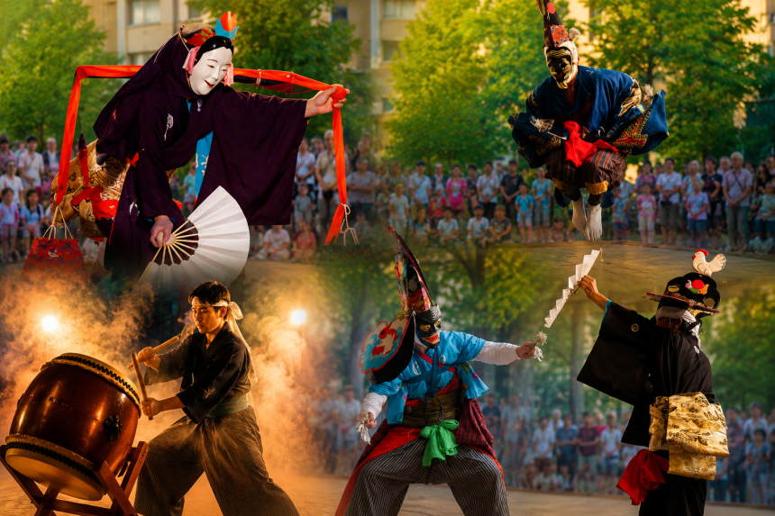 Ce nu au mai vazut niciodata locuitorii din Pitesti un spectacol japonez