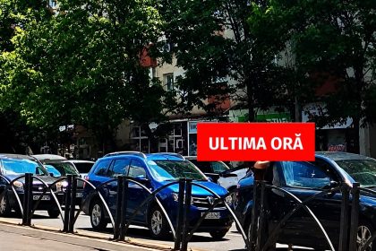 Imagini socante scandal cu pumni intre un scuterist si un