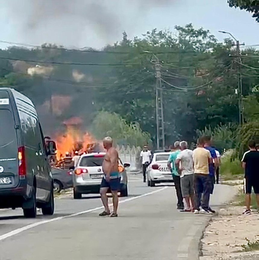 Incendiu de mari proportii in Arges