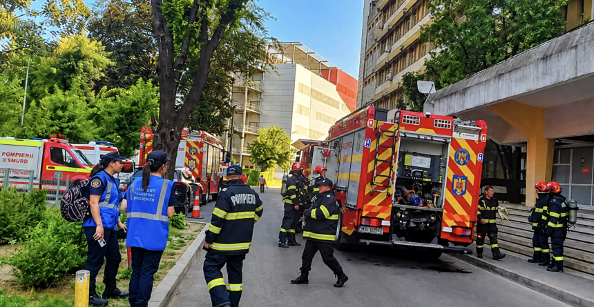 Incendiu la Spitalul Judetean