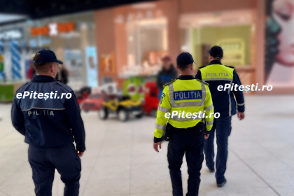 Politia a descins intr un magazin din Pitesti Sute de