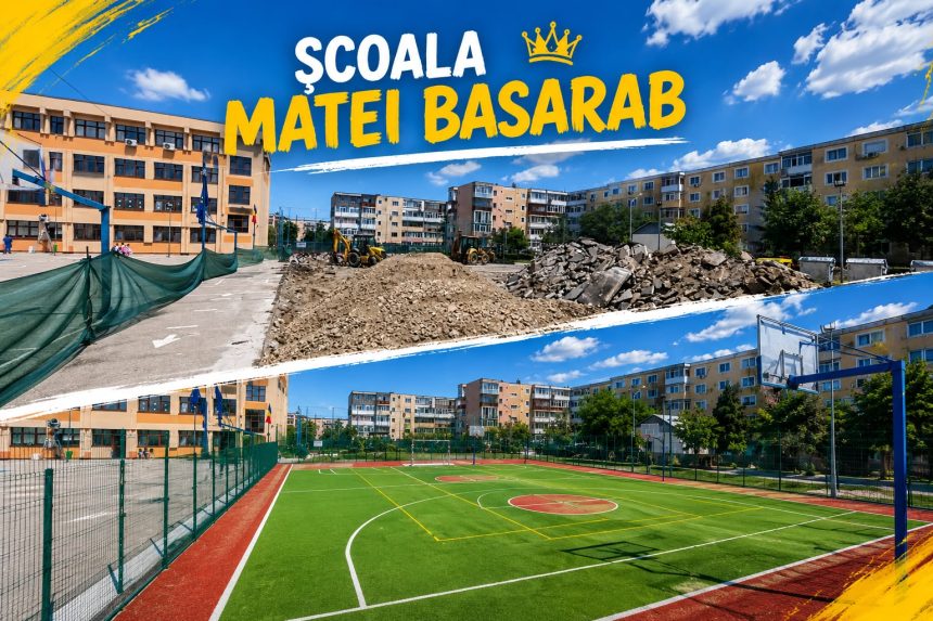 Scoala Matei Basarab din Pitesti va beneficia de un terren modernizat