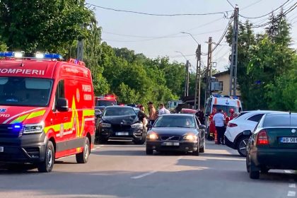Accident in apropiere de Pitesti Un BMW si un Mercedes au fost implicate