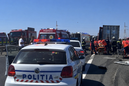 Accidente in lant pe Autostrada A1 Sapte masini au fost implicate