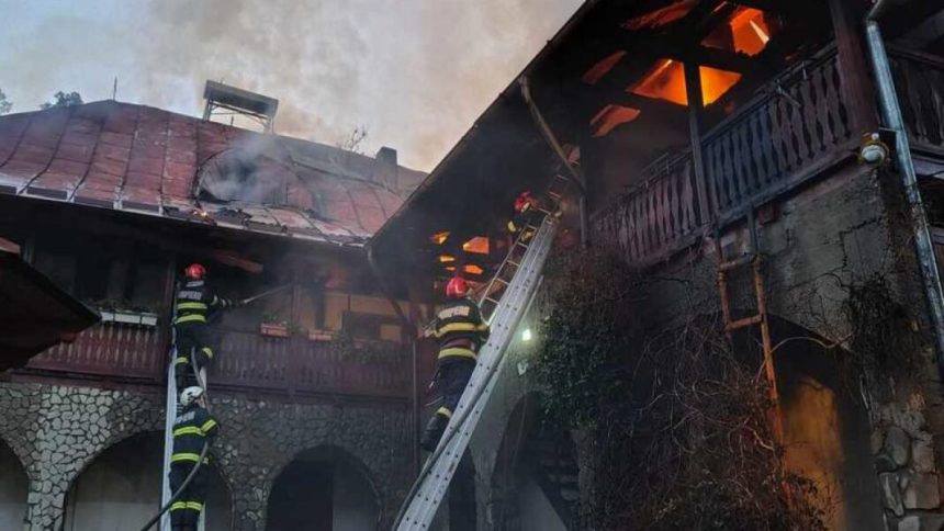 Incendiu devastator la Manastirea Bisericani Un barbat a