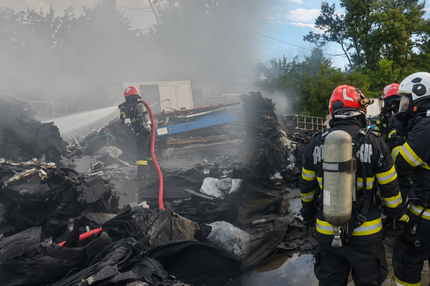 Incendiu devastator la o fabrica din Arges