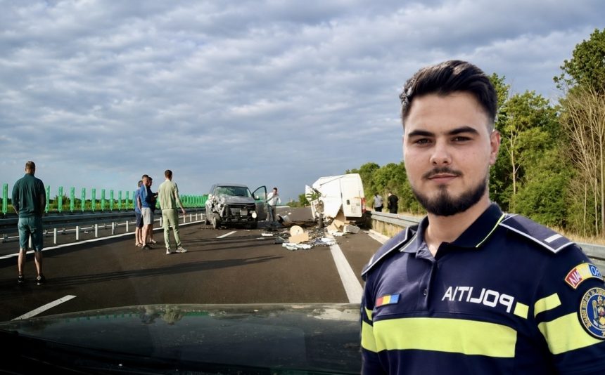 VIDEO Momentul in care un politist se afla in timpul