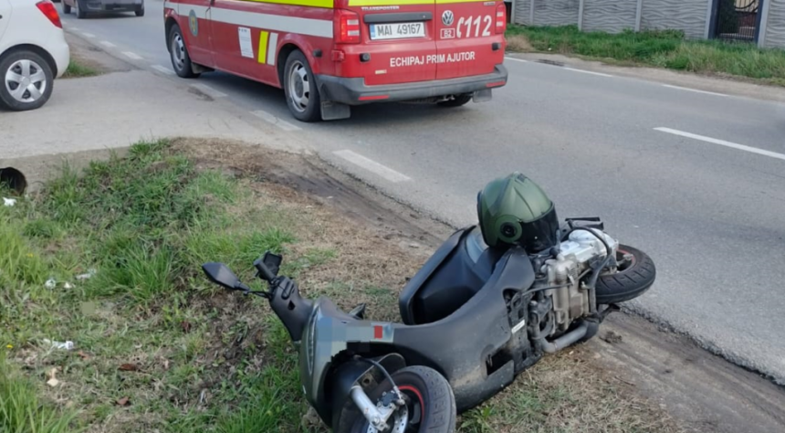 Accident de motocicletta la Corbeni in Arges Doua persoane implicate