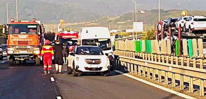 Accident in lant pe Autostrada A1 in directia Sibiu Sapte persoane implicate