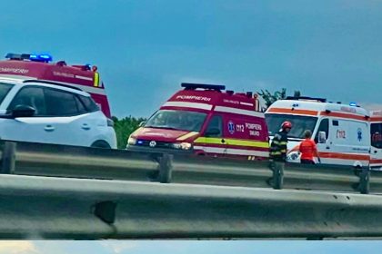 Accident pe A1 Pitesti Bucuresti dupa Vivo Mall TIR a impactat