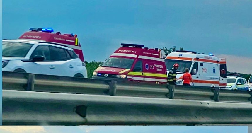 Accident pe A1 Pitesti Bucuresti dupa Vivo Mall TIR a impactat