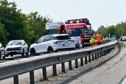 Accident pe Autostrada A1 Pitesti Bucuresti Trafic blocat