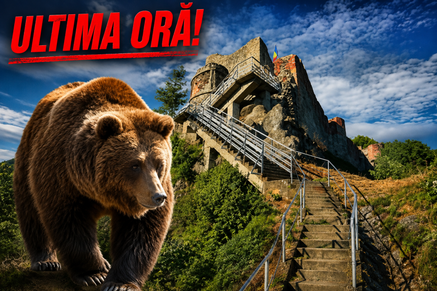 Cetatea Poienari inchisa urgent dupa ce un urs a provocat distrugeri