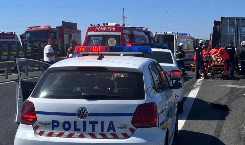 Haos pe A2 spre litoral Accident cu mai multe vehicule