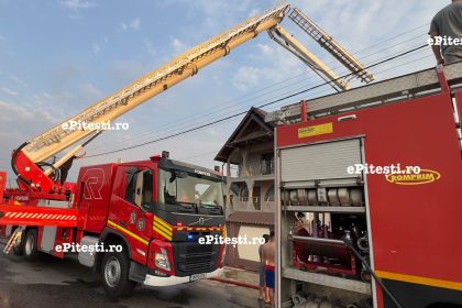 Incendiu in comuna Priboieni judeul Arge Aciune de intervenie de urgen