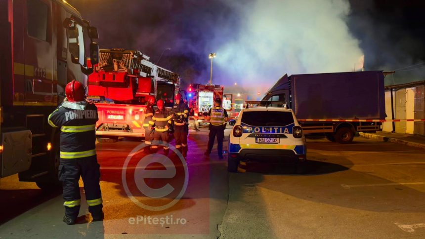 O casa a incendiata in localitatea Bradu din Arges
