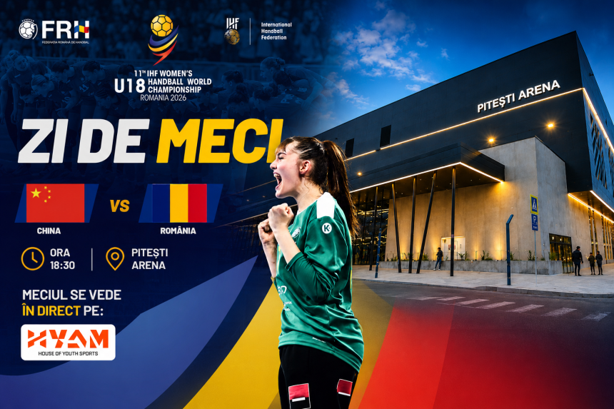 Romania China la Arena Pitestii astazi in cadrul Campionatului