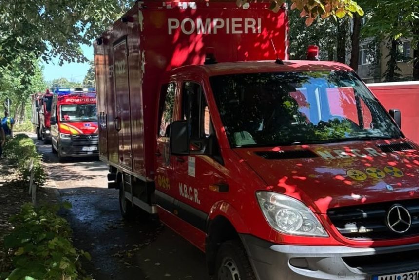 Teava de gaze rupte in Rucar Arges Pompierii au