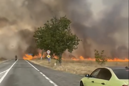 Trafic oprit pe DN 67 in Gorj din cauza unui incendiu