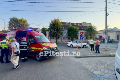 accident in centrul pitestiului coliziune pe bulevard