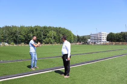 teren de sport nou la liceul tehnologic mioveni lucrarile sunt in desfasurare