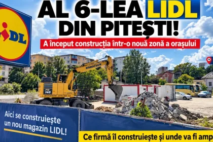 Al șaselea magazin Lidl din Pitești, în construcție