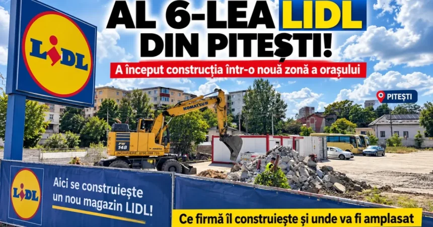 Al șaselea magazin Lidl din Pitești, în construcție