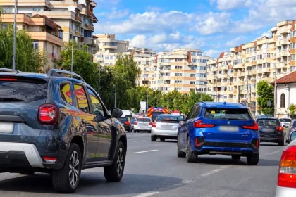 Pitești: Accident în centrul orașului cu un motociclist implicat