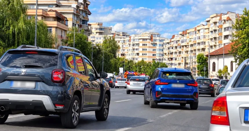Pitești: Accident în centrul orașului cu un motociclist implicat